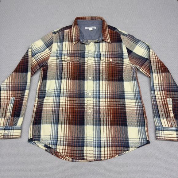 Outerknown Other - Outerknown Blanket Shirt Mens XL Organic Cotton Plaid Button Down Brown Blue